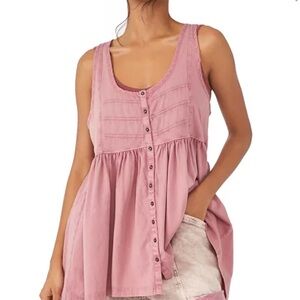 Free People Brooke Tunic in Dried Currant